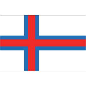 Faroe Islands 4x6 E-Gloss Mounted Flag Faroe Islands 4x6 E-Gloss Mounted Flag