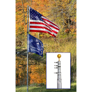 Milwaukee Heavy Duty Telescoping Flagpole Composite Milwaukee Heavy Duty Telescoping Flagpole Composite
