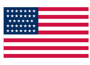 4" x 6" - 34 Star Flag on a Stick 4" x 6" - 34 Star Flag on a Stick