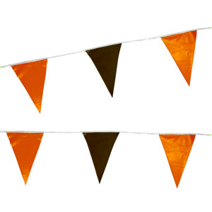 Orange & Black Economy Plus Poly-Pennant String