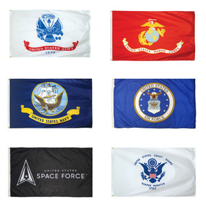 Outdoor 6 Branch Military Flag Set - Nylon Outdoor 6 Branch Military Flag Set - Nylon