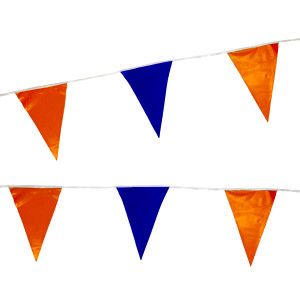 Orange & Blue Top Economy Poly-Pennant String Orange & Blue Top Economy Poly-Pennant String