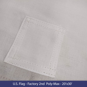 Factory 2nd - Poly-Max American Flag - Patched Hole Factory 2nd - Poly-Max American Flag - Patched Hole
