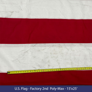 15'x25' Poly-Max American Flag - Dirt Marks