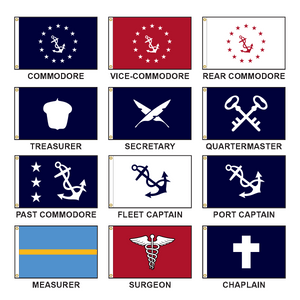 12" x 18" Nautical Officers Nylon Flags