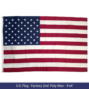 Factory 2nd - 4'x6' Poly-Max American Flag