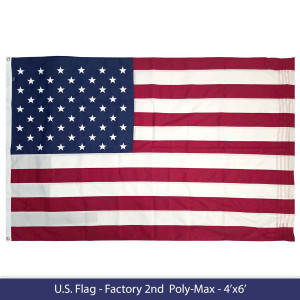 Factory 2nd - 4'x6' Poly-Max American Flag