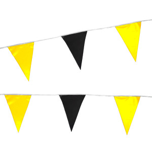 Yellow & Black Top Economy Poly-Pennant String