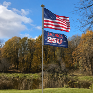 Spirit of 1776 Anniversary Flagpole Set - America 250 Celebration Flag