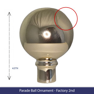 Metal Parade Ball Ornament - Dented