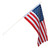 Nylon - American Flags with Pole Sleeve for Outdoors
