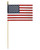 8' x 12" - Gold Spear Tip - No-Fray Cotton - American Flag on a Stick