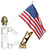 White - Presidential Wall Mounted Flag Set w/ Fiberglass Pole