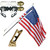 Presidential Wall Mounted Flag Set w/ Fiberglass Pole