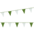 Green & White Poly Pennant with Green String
