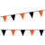 Orange & Black Poly Pennant Strings