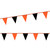 Orange & Black Poly Pennant Strings