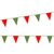Red & Green Poly Pennant Strings
