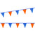 Orange & Blue Top Economy Poly-Pennant String