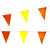 Orange & Yellow Top Economy Poly-Pennant String