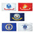Outdoor 5 Branch Military Flag Set  w/ NEW Air Force Seal