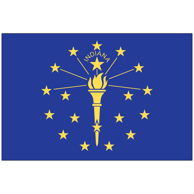 Mounted Indiana Flag