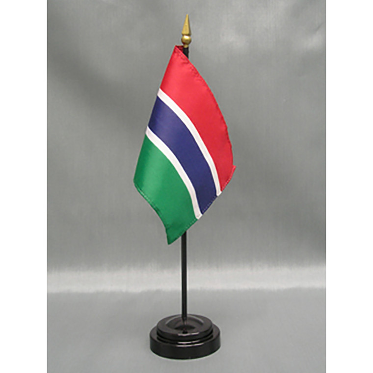 Gambia 4x6 E-Gloss  Mounted Flag