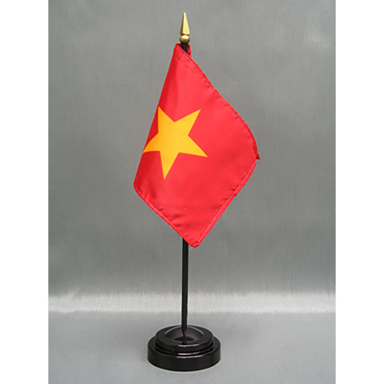 Vietnam 4x6 E-Gloss  Mounted Flag