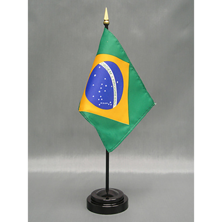 Brazil 4x6 E-Gloss Mounted Flag