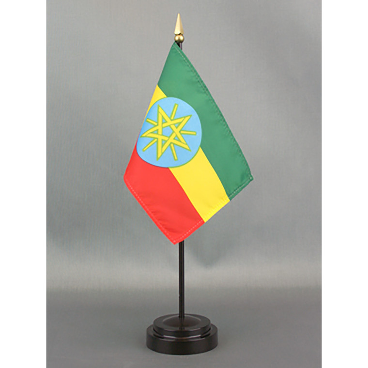 Ethiopia 4x6 E-Gloss Mounted Flag