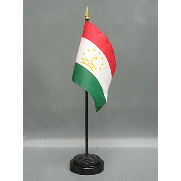 Tajikistan 4x6 E-Gloss Mounted Flag