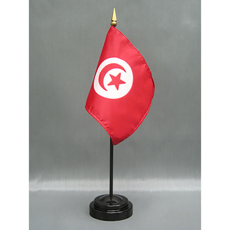 Tunisia 4x6 E-Gloss Mounted Flag