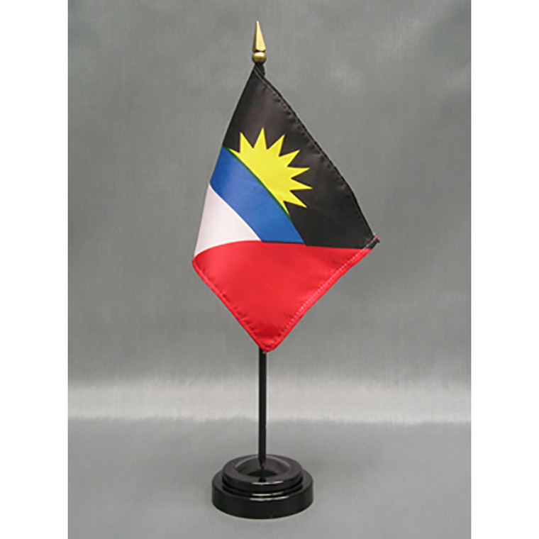 Antigua & Barbuda 4x6 E-Gloss Mounted Flag