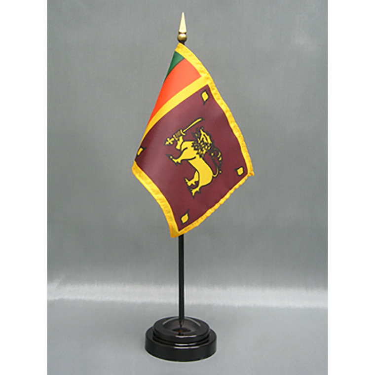 Sri Lanka 4x6 E-Gloss Mounted Flag