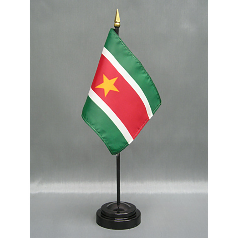 Suriname 4x6 E-Gloss Mounted Flag