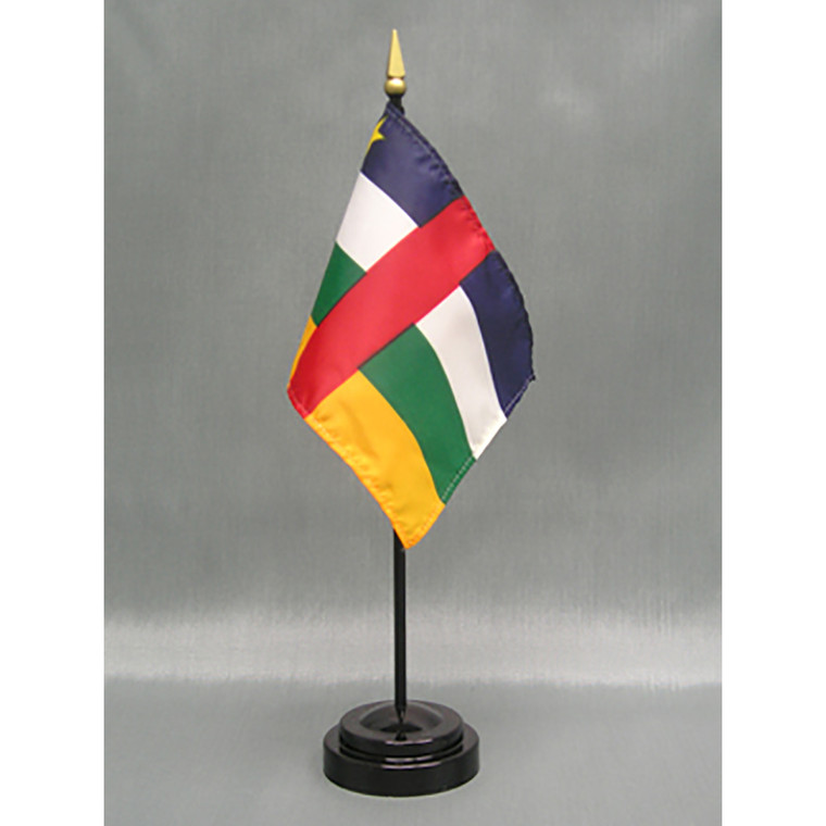 Central African Republic 4x6 E-Gloss Flag Mounted Flag