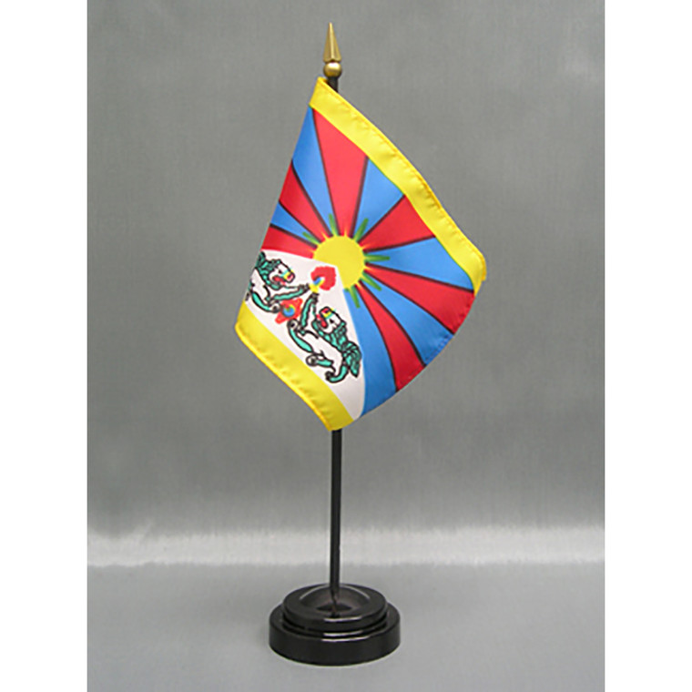 Tibet 4x6 E-Gloss Flag Mounted Flag