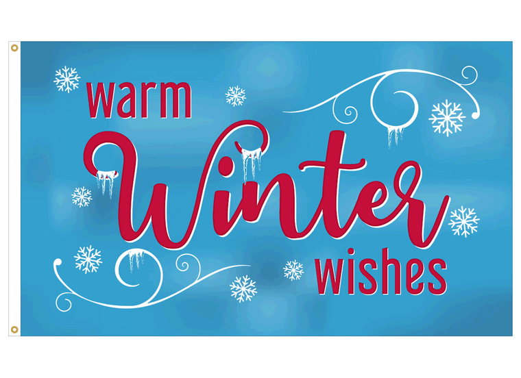 3' x 5' Winter Wishes Flag