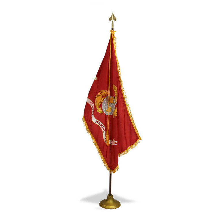 Marine Corps Indoor/Parade Flags with Pole Hem