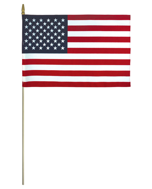 Lightweight Cotton Mounted American Flags