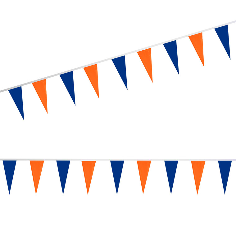Blue & Orange Plasti-Cloth Pennant Strings