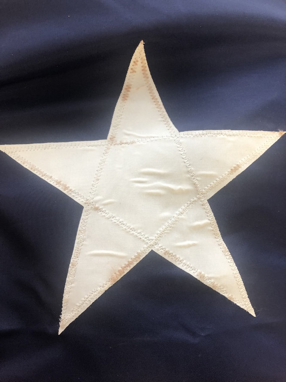 Factory 2nd - Shorter flag with Dirty Stars. Most stars on flag are dirty. Image shown is an example.