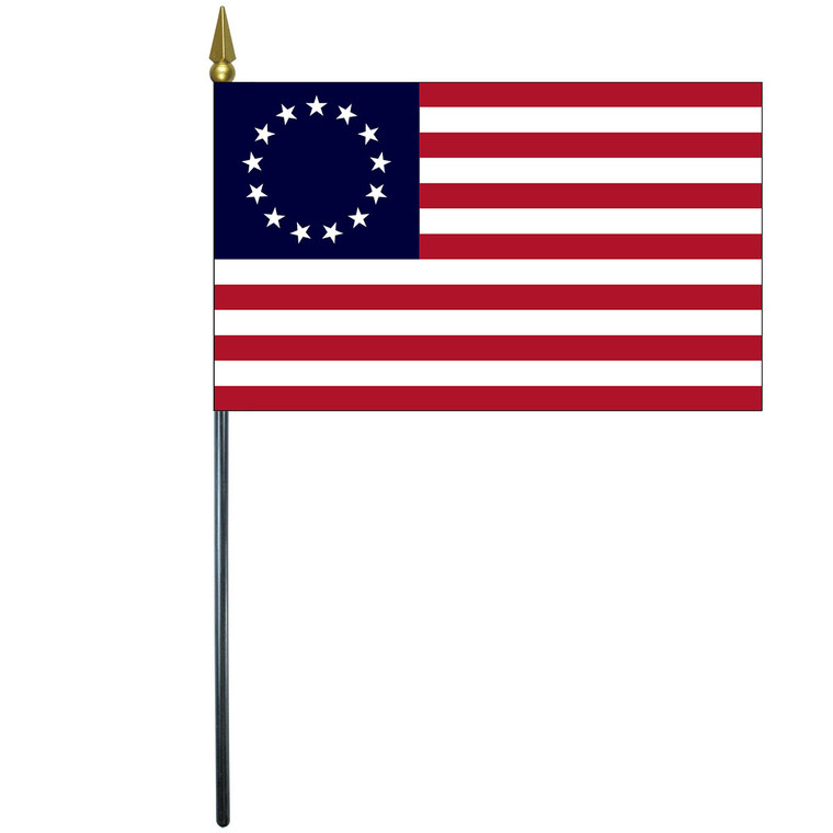 Betsy Ross 4x6 E-Gloss Mounted Flag