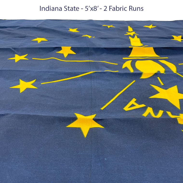 Indiana State Flag - Fabric Runs