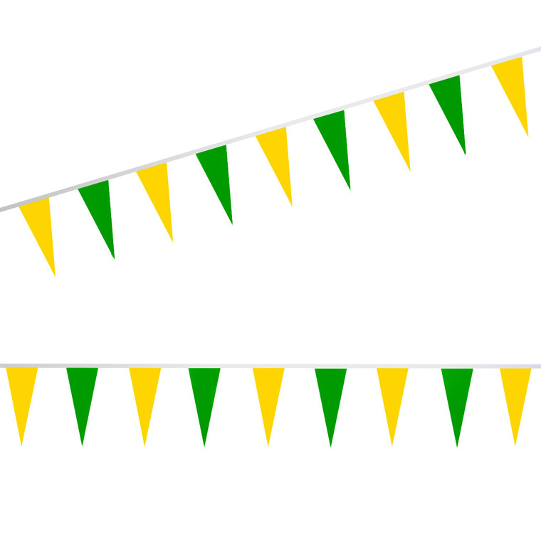 Yellow & Green Plasti-Cloth Pennant Strings