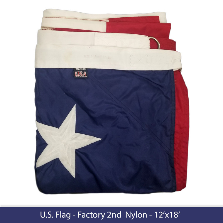 12'x18' Nylon Flag - Extra-Reinforced- Gently Used