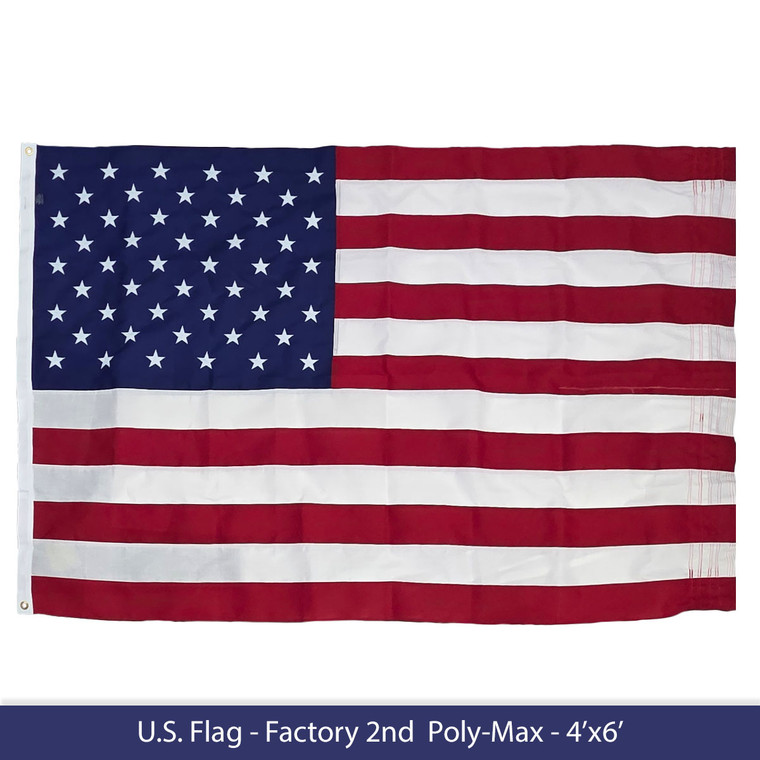 4'x6' Poly-Max American Flag - Extra-Reinforced