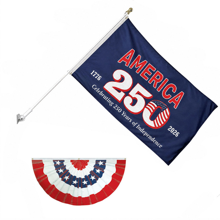 250th American Celebration Flagpole Bundle - America 250 Flag