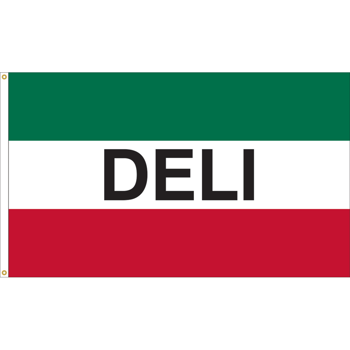 3' x 5' - DELI - Red/White/Blue Message Flag | American Flags Express