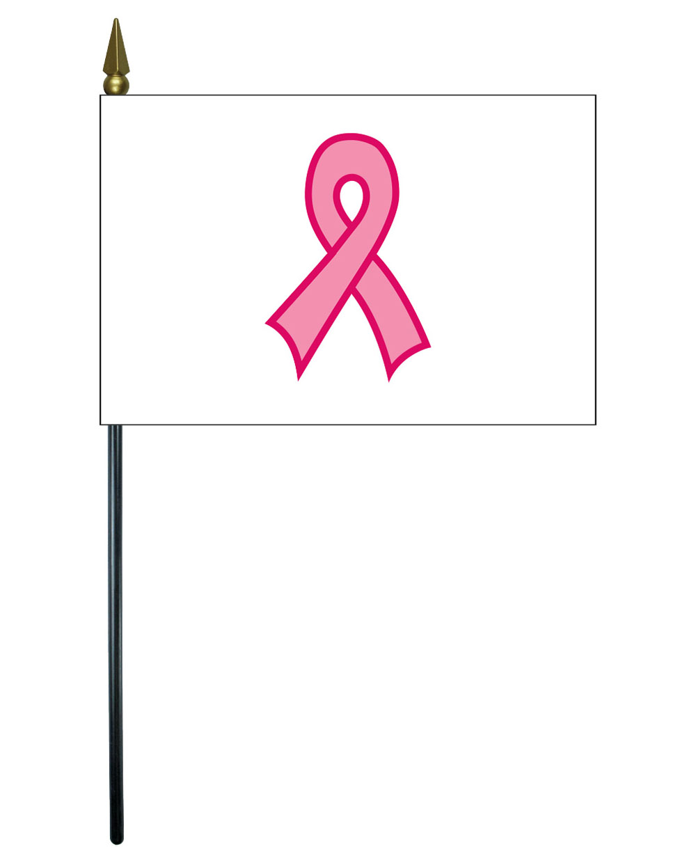 Pink breast cancer awareness ribbon with feather' Sticker